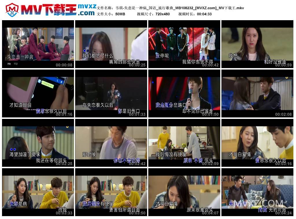 韦琪-失恋是一种病_国语_流行歌曲_MB108232